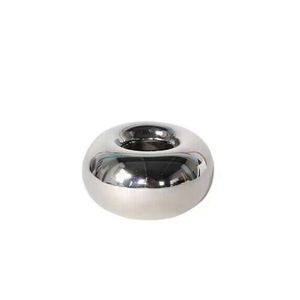 Wholesale Custom <strong>Silver</strong> Round Ceramic Candle Holder Ornaments Modern Table Decoration Tea Light Stand <strong>Candlestick</strong> - Product Image 5
