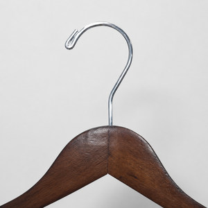 High Quality Custom Walnut Wooden Clothes <b>Hanger</b> with Trouser Bar for Wardrobe and Living Room - Product Image 2