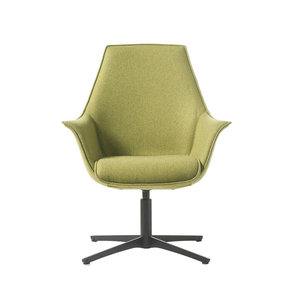 Sillas comerciales para sala de recreo, silla de oficina superior de gama alta con pierna de alumbre, sillón de recepción de cuero con respaldo alto para sala de oficina - Product Image 1
