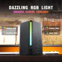 FIFINE Ampligame A20 2.0 RGB-Lautsprecher Computer-Desktop-Lautsprecher Audio-Gaming-Lautsprecher mit 3,5-mm-Aux-Audiokabel für Laptop PC