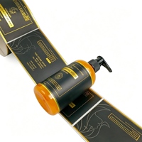 Rouleau d'étiquettes adhésives imperméables personnalisées, étiquettes cosmétiques, étiquettes adhésives pour emballages, étiquettes pour bouteilles de shampoing, étiquettes d'emballage BOPP