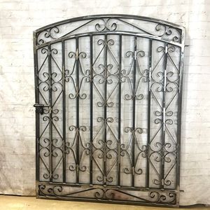 <span class=keywords><strong>Porte</strong></span> française en <span class=keywords><strong>fer</strong></span> <span class=keywords><strong>forgé</strong></span> Prima avec poignées courbes et panneaux en verre transparent pour l'intérieur et l'extérieur - Product Image 3