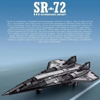 Reobrix 33039 Nuevo Avión de Reconocimiento Lockheed Martin SR-72, Bloques de Juguete para Armar, Modelo de Avión para Niños, Juego de Bloques de Construcción