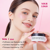 Masque pour les yeux en hydrogel FATAZEN à l'extrait de collagène et de caféine, 60 patchs pour les yeux, hydratant, anti-rides, anti-cernes, pour tous types de peau