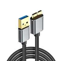 Kabel ekstensi Transfer Data USB 3.0 5Gbps, kabel ekstensi USB berlapis emas tahan lama, kabel OTG Transfer Data Super cepat untuk pria/wanita/USB C/micro-b