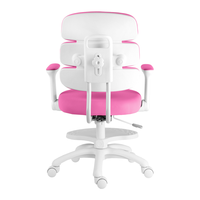 Chaise d'étude intelligente pour enfants en gros, rose et bleue, mobilier de salle à manger à domicile, chaise ergonomique pivotante en métal réglable en hauteur pour la croissance des enfants