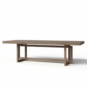 Table de salle à manger en bois de style américain moderne Table ronde en bois massif Table de salle à manger
