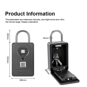 Mini coffre-fort biométrique à empreintes digitales, petit coffre-fort électronique à <span class=keywords><strong>code</strong></span>, coffre-fort mural intelligent à clé de sécurité - Product Image 5