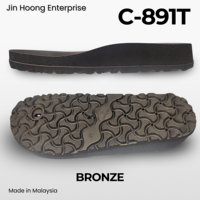 Jin Hoong Sandal Jepit Wanita C-891T PVC Perunggu Sol Luar Tahan Lama Tahan Air Ringan Anti-Selip Nyaman Elastis Tinggi