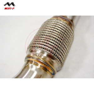 MERTOP RACE 4.0'' Downpipe Sportivo Catalizzato 200 celle per Golf MK7 MK7.5 GTI / <span class=keywords><strong>Seat</strong></span> Leon <span class=keywords><strong>Cupra</strong></span> 5F/RS 5E TFSI / A3 1.8T 2.0T - Product Image 5
