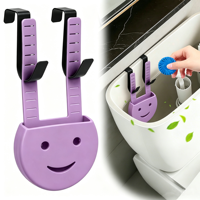 Support réglable pour tablettes de nettoyage de réservoir de toilettes, panier suspendu en silicone avec crochets antirouille pour organisateur de nettoyant de cuvette