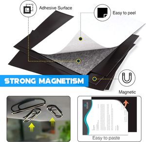 0.3mm 0.5mm 0.8mm 1mm 1.2mm 2mm épaisseur A3 A4 A5 taille feuilles magnétisées feuille magnétique souple avec ruban adhésif - Product Image 5