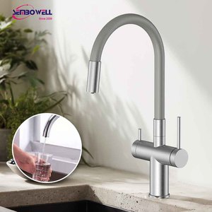 Robinet de cuisine en acier inoxydable de haute qualité, finition brossée, filtre 3 voies, mélangeur de cuisine 3 en 1, robinet de cuisine, robinet mélangeur - Product Image 1