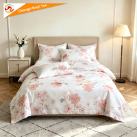 Parure de lit 100 % coton doux pour la peau, ensemble de draps de luxe imprimés, housse de couette et couverture de lit