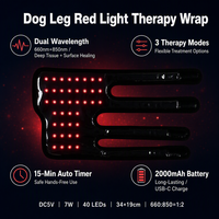 Enveloppe de luminothérapie LED rouge pour pattes d'animaux (chien/chat) – Sûre pour la récupération post-chirurgicale