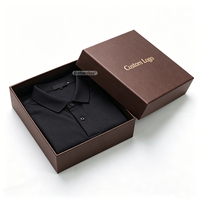 Caja de Regalo Biodegradable Personalizada para Días Festivos, con Tapa y Base Estampadas en Oro, para Empaque de Camisetas