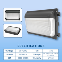 Lumière murale LED extérieure carrée pour jardin, étanche IP65, 120W/100W/80W/60W, avec cellule photoélectrique, du crépuscule à l'aube, 3000K-6000K