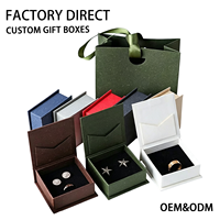 En stock, boîte cadeau magnétique écologique pour bijoux, boîte en papier rigide avec logo personnalisé pour collier, bague, boucles d'oreilles, emballage