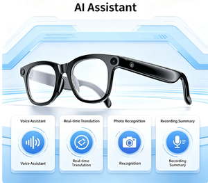 First Person Video Recording Smart <b>Glasses</b> Hd <b>Camera</b> Stereo Sound Ai Real Time Translation Ai Voice Recording Magnetic Charging - Product Image 4