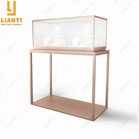 Vitrine à bijoux moderne robuste avec éclairage LED verrouillable et vitrine en verre pour musées et magasins de détail