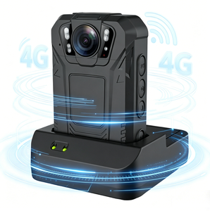 Caméra corporelle portable 4G LTE 2K avec alarme SOS, enregistrement en boucle, gestion et chargement via station d'accueil - Product Image 1