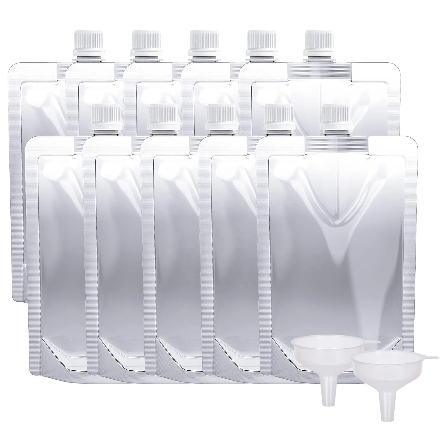 Op Maat Bedrukte Doorzichtige Vloeibare Drankverpakking Van Voedselkwaliteit Plastic Uitloopzak Voor Alcohol Is Inklapbaar
