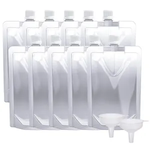 कस्टम मुद्रित स्पष्ट तरल पेय पैकेजिंग खाद्य ग्रेड प्लास्टिक टोंटी थैली बैग के लिए शराब बंधनेवाला कर रहे हैं
