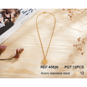 Collana con ciondolo a forma di lettera N in acciaio inossidabile placcato oro, catena minimalista per donna, da indossare tutti i giorni, idea regalo. - Product Image 2