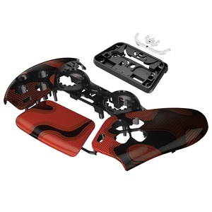 เคสสำหรับคอนโทรลเลอร์ PS5 - EXtremeRate สีแดงดำลายพราง ชุดแต่ง DIY ฝาครอบหน้าจอและแผ่นสัมผัส - Product Image 3
