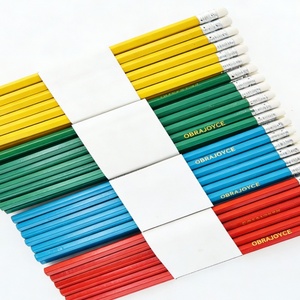 Lápices de Madera Económicos Multicolores de 7 Pulgadas, Lápices HB con Borrador, Forma Hexagonal, Lápices Escolares, Papelería - Product Image 3