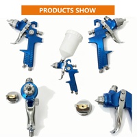 Pistolet de pulvérisation HVLP ROKO H-827B avec godet supérieur en aluminium, atomisation de haute qualité, alimentation par gravité pour usage automobile