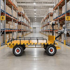 Chariot de <span class=keywords><strong>transport</strong></span> électrique à plateau plat pour remorque de camion, chariot à marche arrière pour la manutention de marchandises - Product Image 6