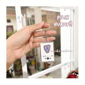 GANTUNGAN KUNCI INISIAL / GANCI SPOTIFY / KEYCHAIN CUSTOM HURUF TERMURAH - Product Image 1