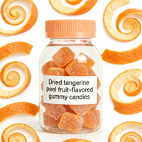 Bonbons Gélifiés Sans Sucre Goût Mandarine Séchée pour la Fraîcheur Buccale et le Soin Gastrique, Soutien Immunitaire, Bouteille de 60 Capsules