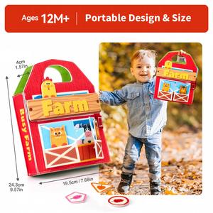 Farm Animals Quiet Busy Book <b>for</b> <b>1</b> <b>Year</b> <b>Old</b> Boy Girl Educational Activity Books Felt Learning Board Airplane <b>Travel</b> <b>Toys</b> - Product Image 4