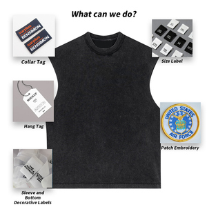 Logo personalizzato Oem di alta qualità da 300gsm cotone 100% con stampa DTG logo Plain pesante oversize gilet da palestra canottiere da uomo - Product Image 2