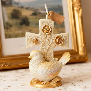 Moules à bougies en silicone YS Cross <span class=keywords><strong>Pigeon</strong></span>, fleurs de rose, décorations en gypse, moule de coulée, fabrication de bougies d'aromathérapie DIY - Product Image 2