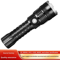 Lampe torche puissante transfrontalière, étanche IP67, en alliage d'aluminium, portée de faisceau de 500 m+, LED, portable, multifonctionnelle, pour situations d'urgence