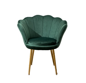 Sofá Individual Moderno de Lazer para Sala de Estar em Estilo Nórdico, Móvel Cadeira de Acento em Veludo com Flores e Estrutura Metálica, Poltrona em Veludo Floral Atacado - Product Image 4