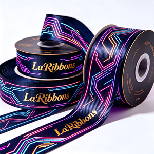Cinta de Satén con Estampado de Lámina Dorada Personalizada Hecha en Vietnam, en Bobina, Empaquetado Listo para Venta al por Menor para Mayoristas y Distribuidores - Product Image 2