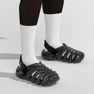 Sandales ultra légères pour hommes, pliables, format de poche, semelle antidérapante, voyage, camping, taille EU 39-46, design pliable - Product Image 3