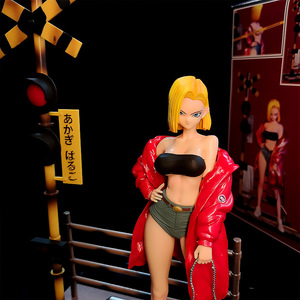 Jouets en résine PVC personnalisés de haute qualité, Action et jouet 38cm, posture debout, <span class=keywords><strong>Sexy</strong></span>, scène de fille, figurines anime <span class=keywords><strong>DBZ</strong></span> Android 18 - Product Image 5