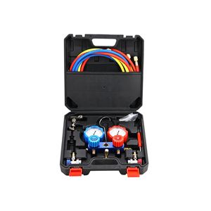 Kit de medidor de refrigerante para aire acondicionado de coche con manómetro R134a y válvula doble para reparación de aire acondicionado de vehículos - Product Image 3
