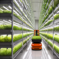Usine horticole automatisée en conteneur, serre intelligente pour l'agriculture verticale avec système de climatisation, pompe et éclairage LED pour la croissance des plantes