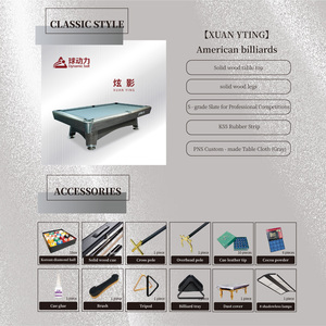 Năng động bóng Nhà sản xuất trực tiếp giá bán 9ft bằng gỗ chân kim loại góc cho 9ft billiard bảng hồ bơi bảng - Product Image 3