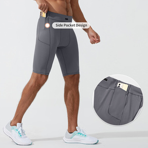 Biểu Tượng Tùy Chỉnh Người Đàn Ông Của Nhanh Chóng Khô Chặt Chẽ Tập Thể Dục Quần <span class=keywords><strong>Short</strong></span> Rắn Màu Cao Đàn Hồi Thoáng Khí Nén Phòng Tập Thể Dục Quần <span class=keywords><strong>Short</strong></span> Với Túi - Product Image 4