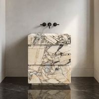 Vasque de salle de bain autoportante en marbre Rosse Levanto, pierre rouge moderne, marque QINYUAN, garantie N/A, finition mate/polie