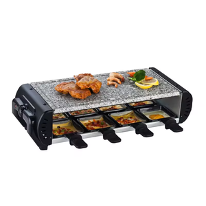 Parrilla eléctrica Aifa <span class=keywords><strong>Raclette</strong></span> con placa de aluminio antiadherente, fuente de calor separada de alta potencia de 1200W para placa y platos laterales - Product Image 1