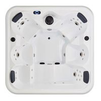Moderna Bañera de Hidromasaje Portátil Rectangular, Spa de Masaje para Varias Personas, Ecológica, Inteligente, con Temperatura Constante, de Acrílico