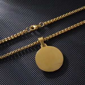 Collar Religioso Vintage de Acero Inoxidable, Joyería Católica Cristiana, Collar de la Virgen María Chapado en Oro - Product Image 3